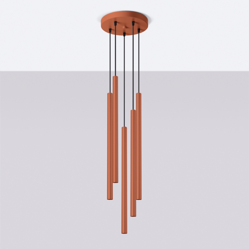 Lühter PASTELO 5xG9/8W/230V punane