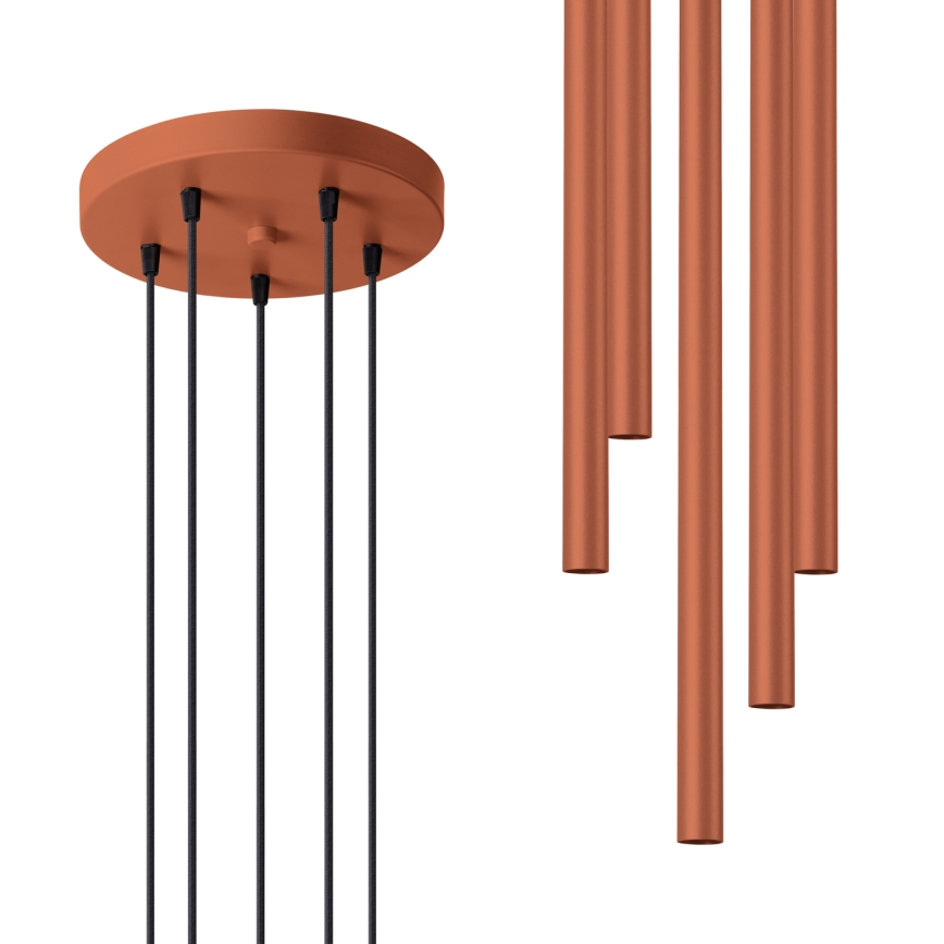 Lühter PASTELO 5xG9/8W/230V punane