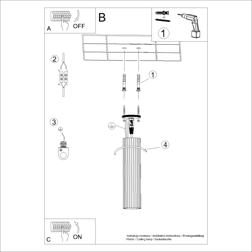 Kohtvalgusti KARBON 1xGU10/10W/230V 30 cm must