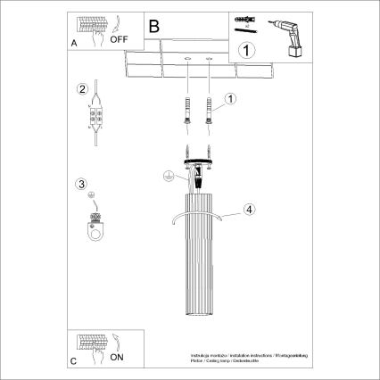 Kohtvalgusti KARBON 1xGU10/10W/230V 40 cm must