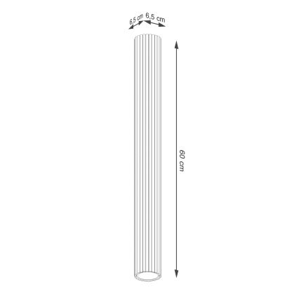 Kohtvalgusti KARBON 1xGU10/10W/230V 60 cm must