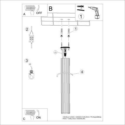 Kohtvalgusti KARBON 1xGU10/10W/230V 60 cm must