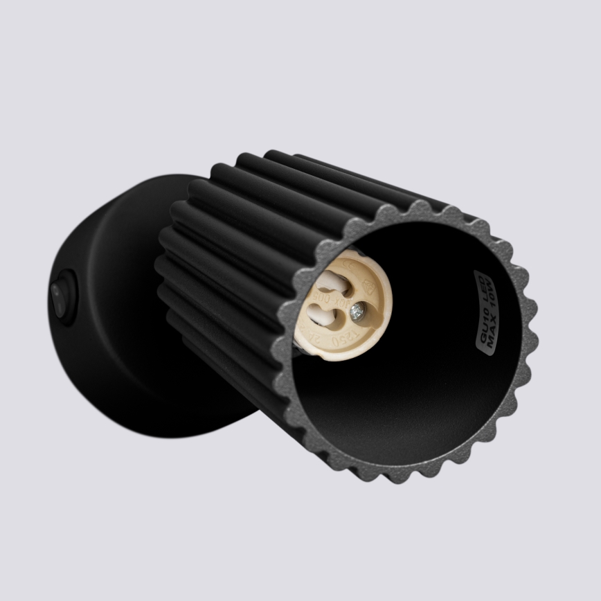 Kohtvalgusti seinale KARBON 1xGU10/10W/230V must