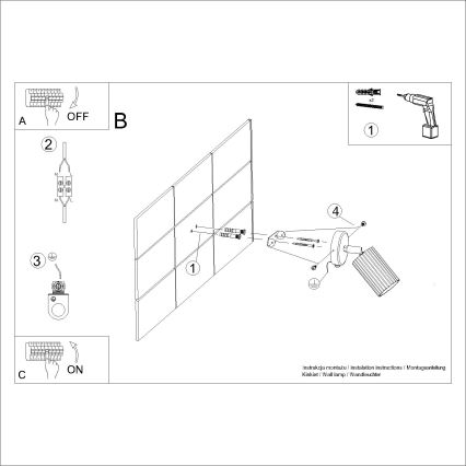 Kohtvalgusti seinale KARBON 1xGU10/10W/230V must
