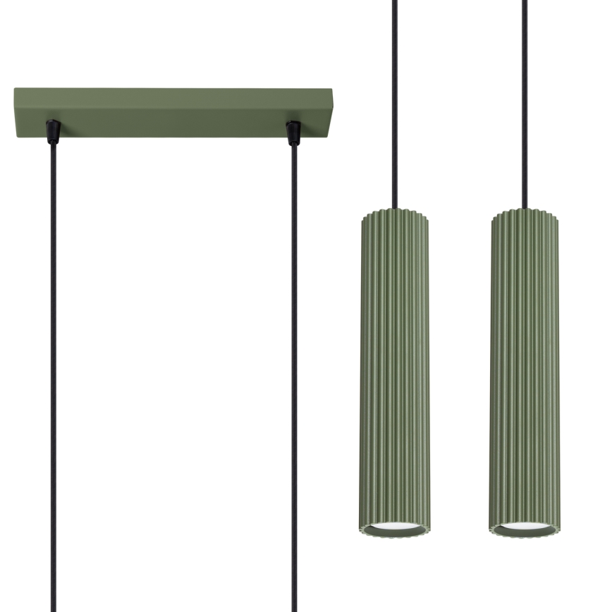 Lühter KARBON 2xGU10/10W/230V roheline