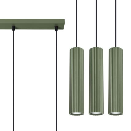 Lühter KARBON 3xGU10/10W/230V roheline