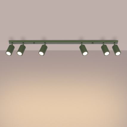 Kohtvalgusti KARBON 6xGU10/10W/230V roheline