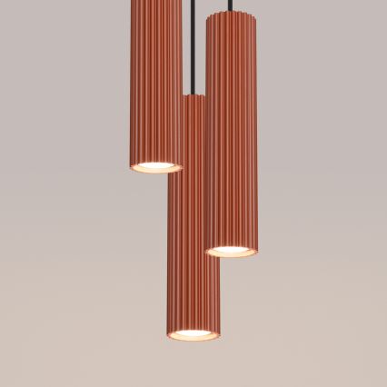 Lühter KARBON 3xGU10/10W/230V punane