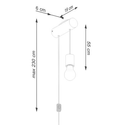 Seinavalgusti NIMBI 1xE27/15W/230V pöök