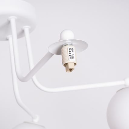 Ripplühter ASTRAL 5xG9/8W/230V valge