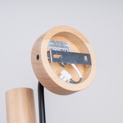 Seinavalgusti TIMBO 1xE27/15W/230V must/beež/pöök