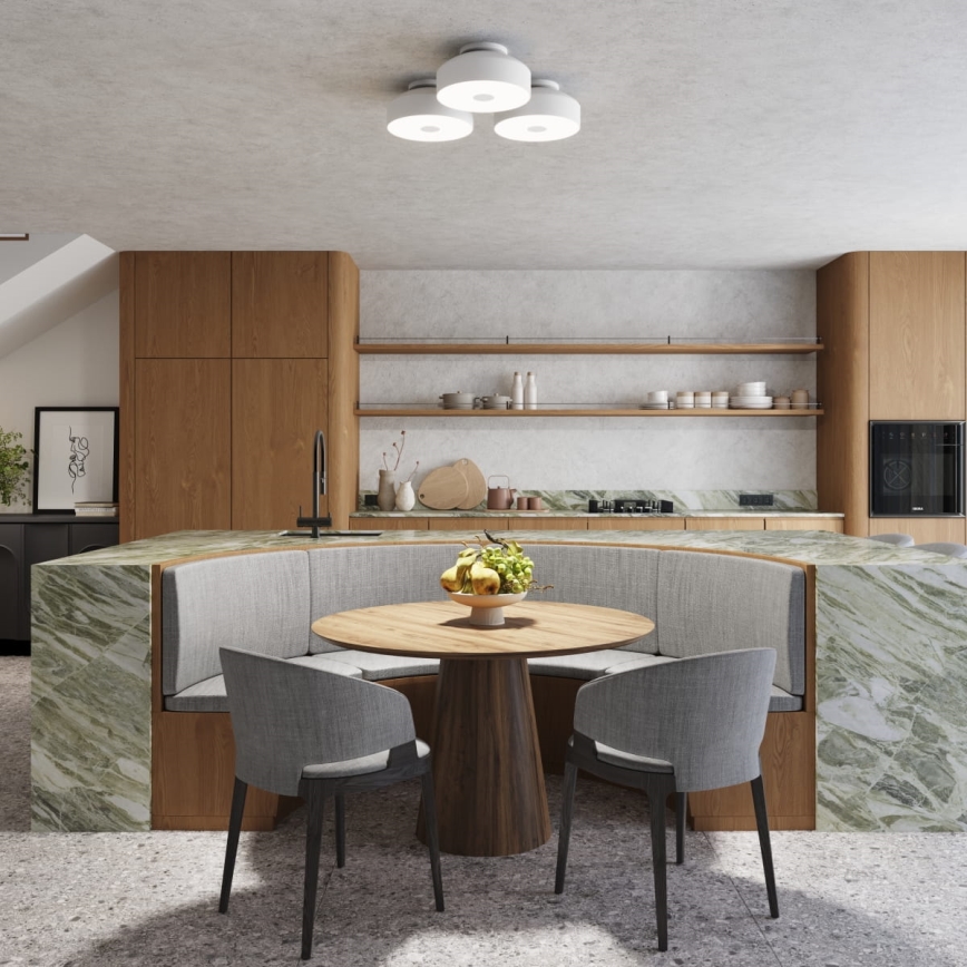 Laelamp OMIQ 4xE27/15W/230V, läbimõõt 30 cm, valge