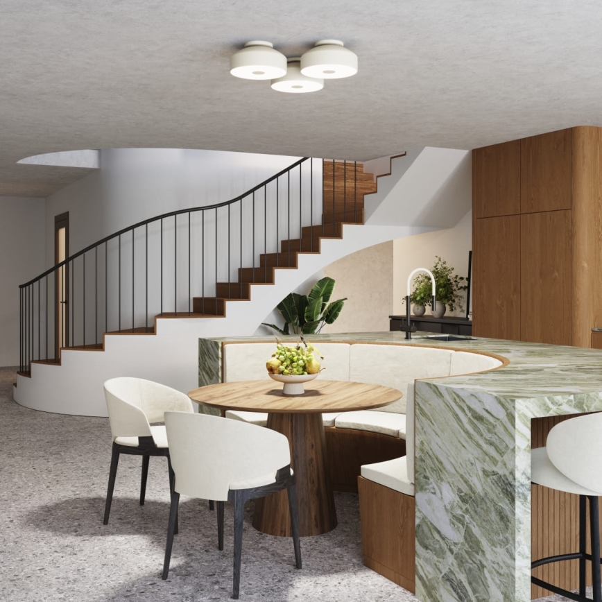 Laelamp OMIQ 4×E27/15W/230V, läbimõõt 30 cm, kreemjas