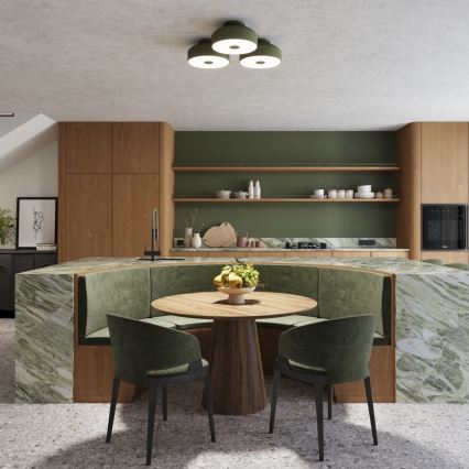 OMIQ laevalgusti 4xE27/15W/230V läbimõõt 30 cm roheline