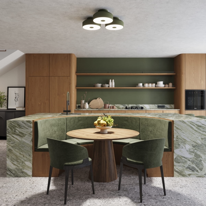 OMIQ laevalgusti 4xE27/15W/230V läbimõõt 30 cm roheline