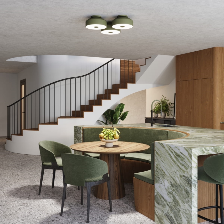 OMIQ laevalgusti 4xE27/15W/230V läbimõõt 30 cm roheline