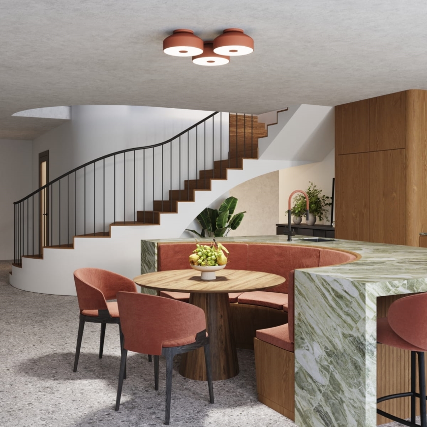 Laevalgusti OMIQ 4xE27/15W/230V, läbimõõt 30 cm, punane