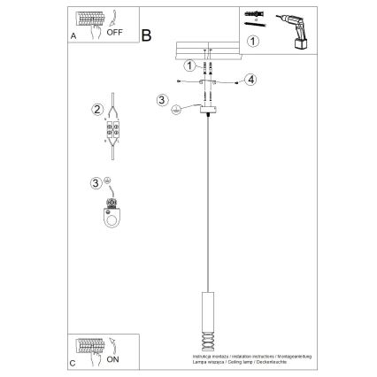 Lühter LAMI 1xGU10/10W/230V valge