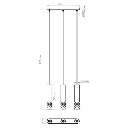 Lühter LIRO 3xGU10/10W/230V valge