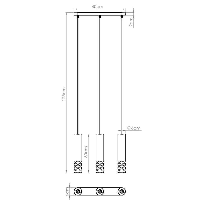 Lühter LIRO 3xGU10/10W/230V valge