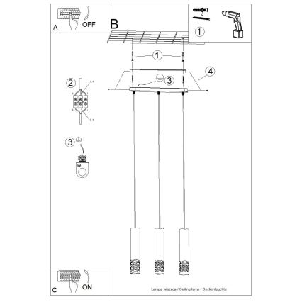 Lühter LIRO 3xGU10/10W/230V valge