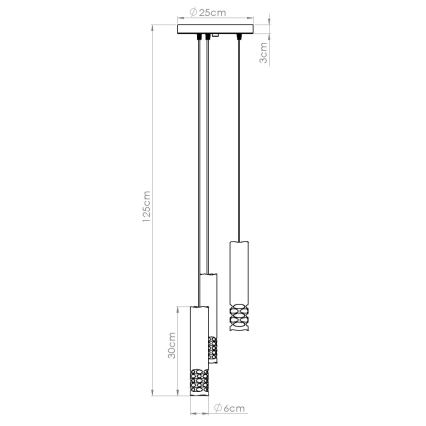 Lühter LIRO 3xGU10/10W/230V valge