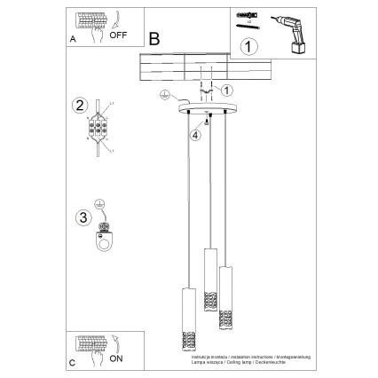 Lühter LIRO 3xGU10/10W/230V valge