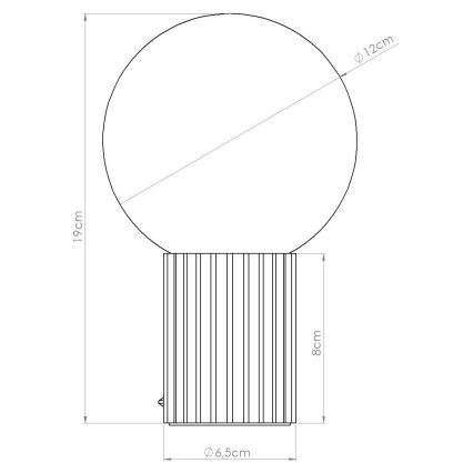 Laualamp HALO 1xG9/8W/230V d. 12 cm valge