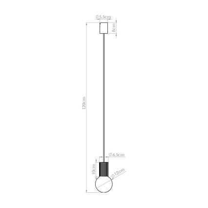 Lühter HALO 1xG9/8W/230V d. 12 cm must