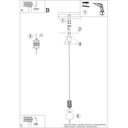 Lühter HALO 1xG9/8W/230V d. 12 cm must