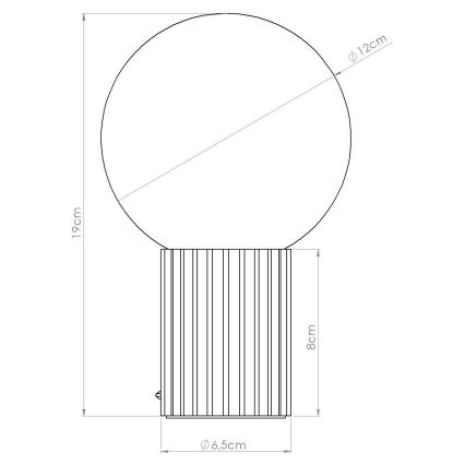 Laualamp HALO 1xG9/8W/230V d. 12 cm must