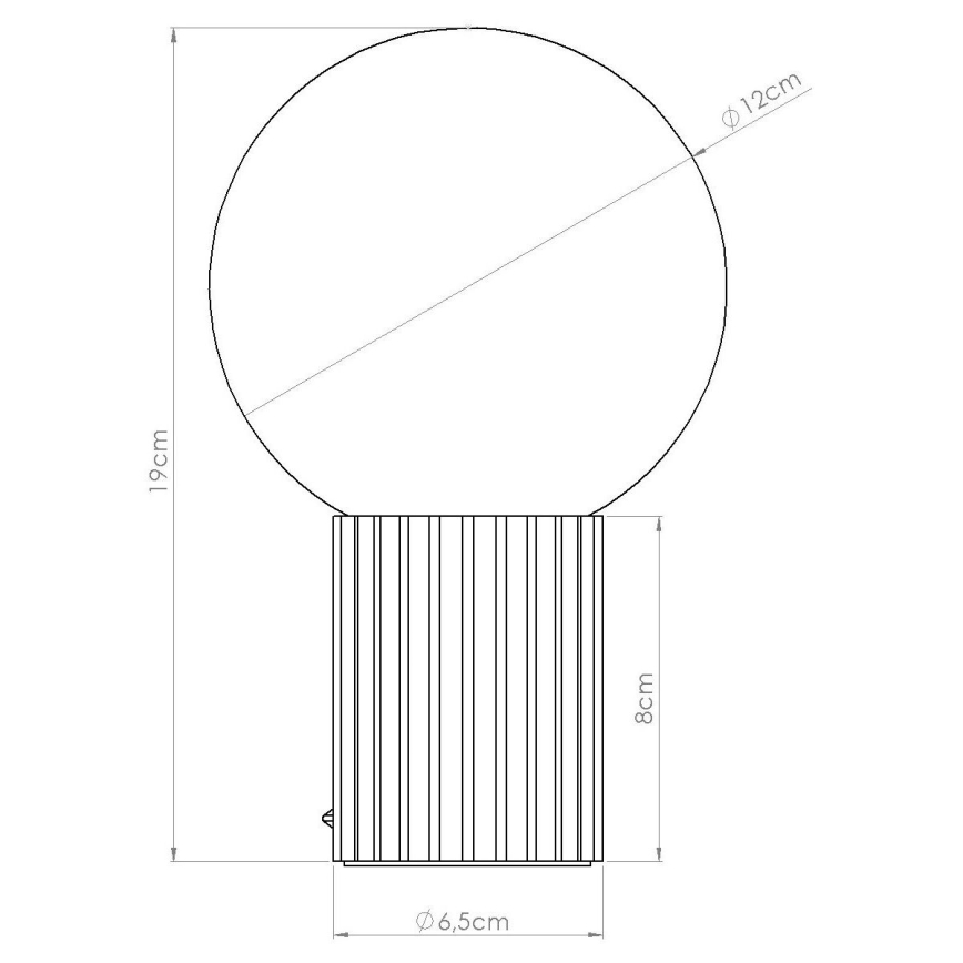 Laualamp HALO 1xG9/8W/230V d. 12 cm must