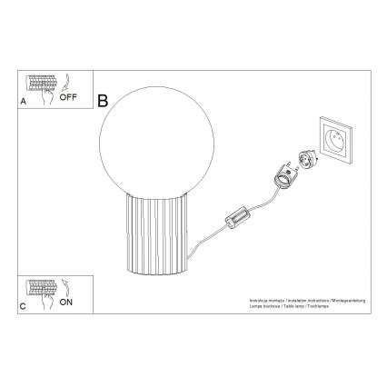 Laualamp HALO 1xG9/8W/230V d. 12 cm must