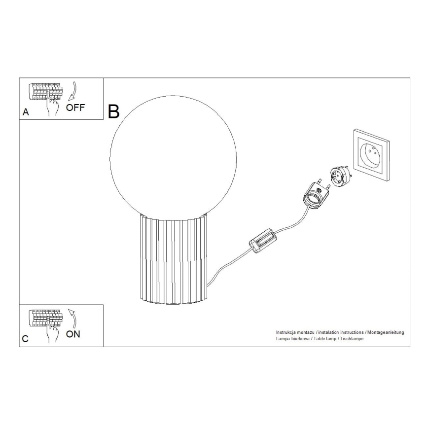 Laualamp HALO 1xG9/8W/230V d. 12 cm must