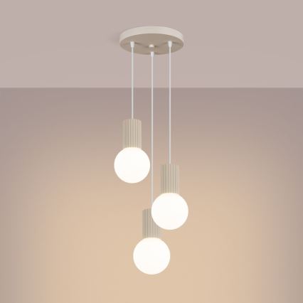 Lühter HALO 3xG9/8W/230V d. 25 cm kreemikas