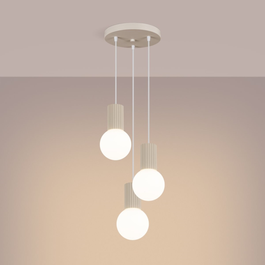Lühter HALO 3xG9/8W/230V d. 25 cm kreemikas