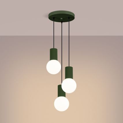 Lühter HALO 3xG9/8W/230V d. 25 cm roheline