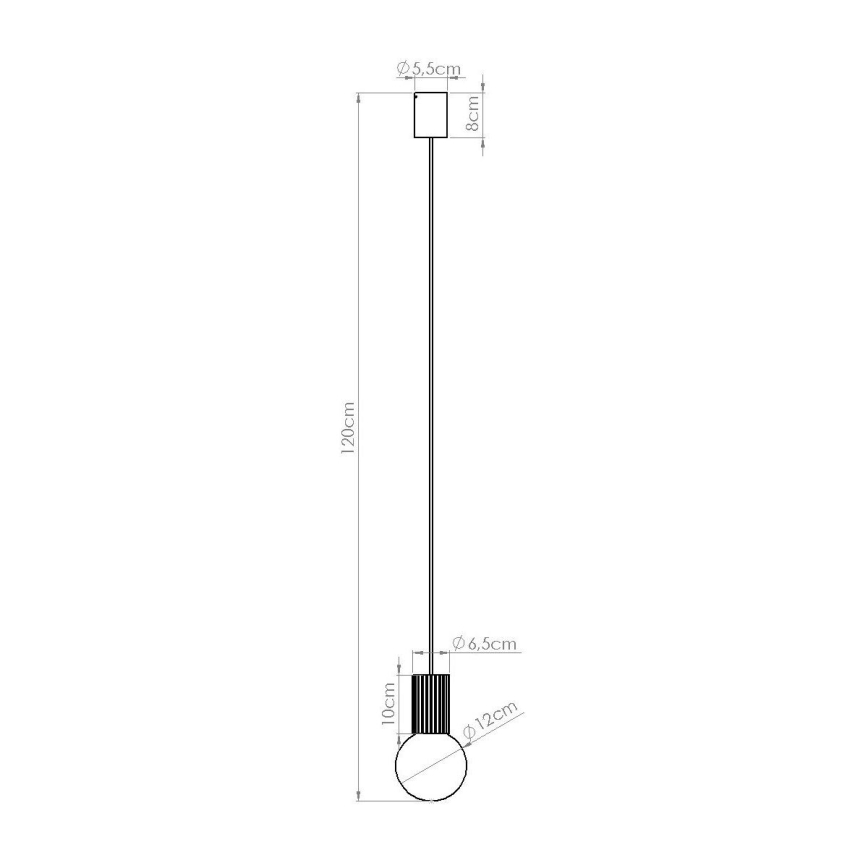 Lühter HALO 1xG9/8W/230V d. 12 cm pruun