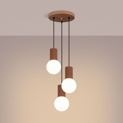 Lühter HALO 3xG9/8W/230V d. 25 cm pruun
