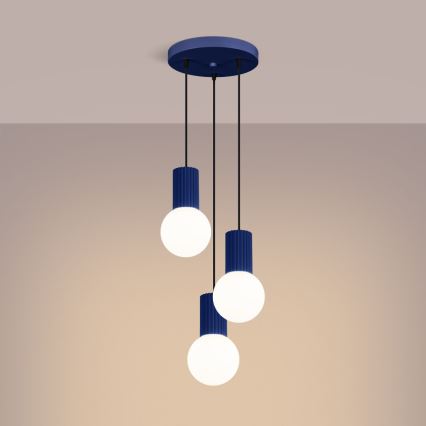 Lühter HALO 3xG9/8W/230V d. 25 cm sinine