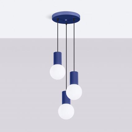 Lühter HALO 3xG9/8W/230V d. 25 cm sinine