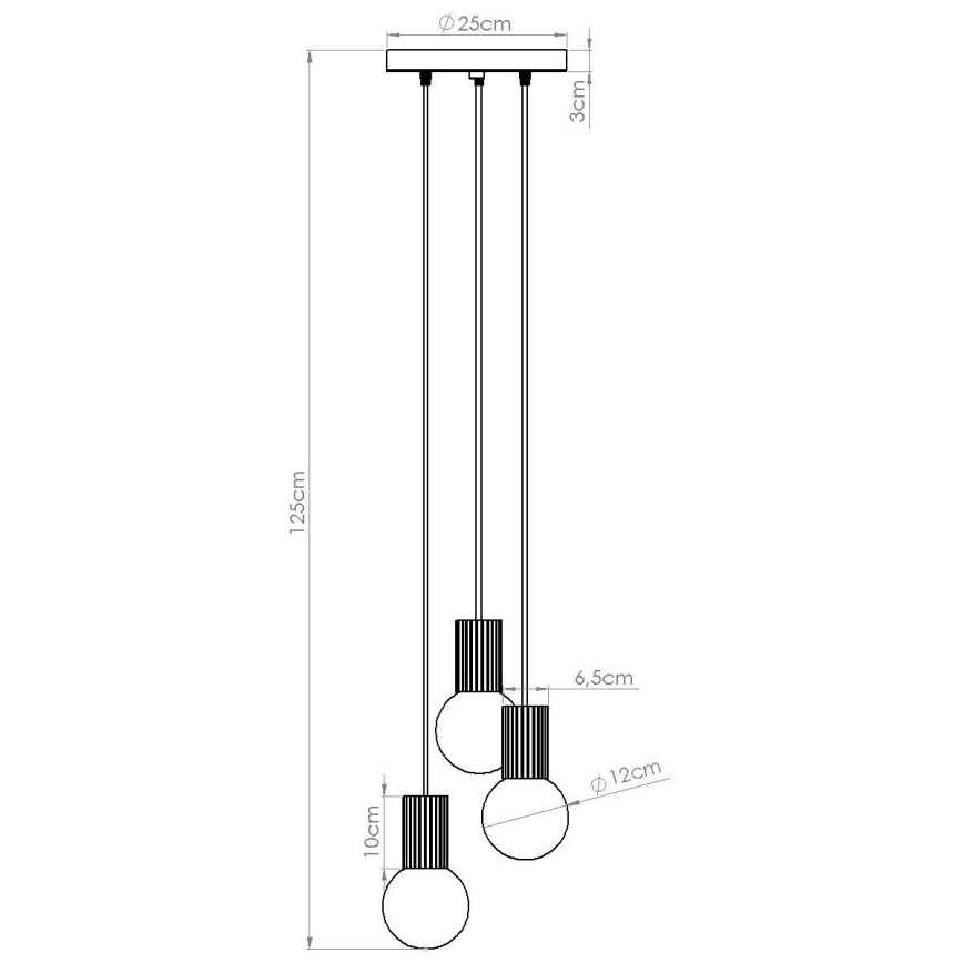 Lühter HALO 3xG9/8W/230V d. 25 cm punane