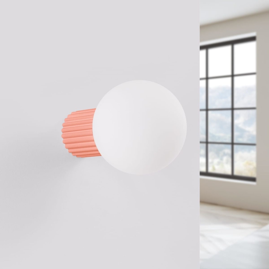 Seinavalgusti vannituppa HALO 1xG9/8W/230V d. 12 cm IP44 roosa