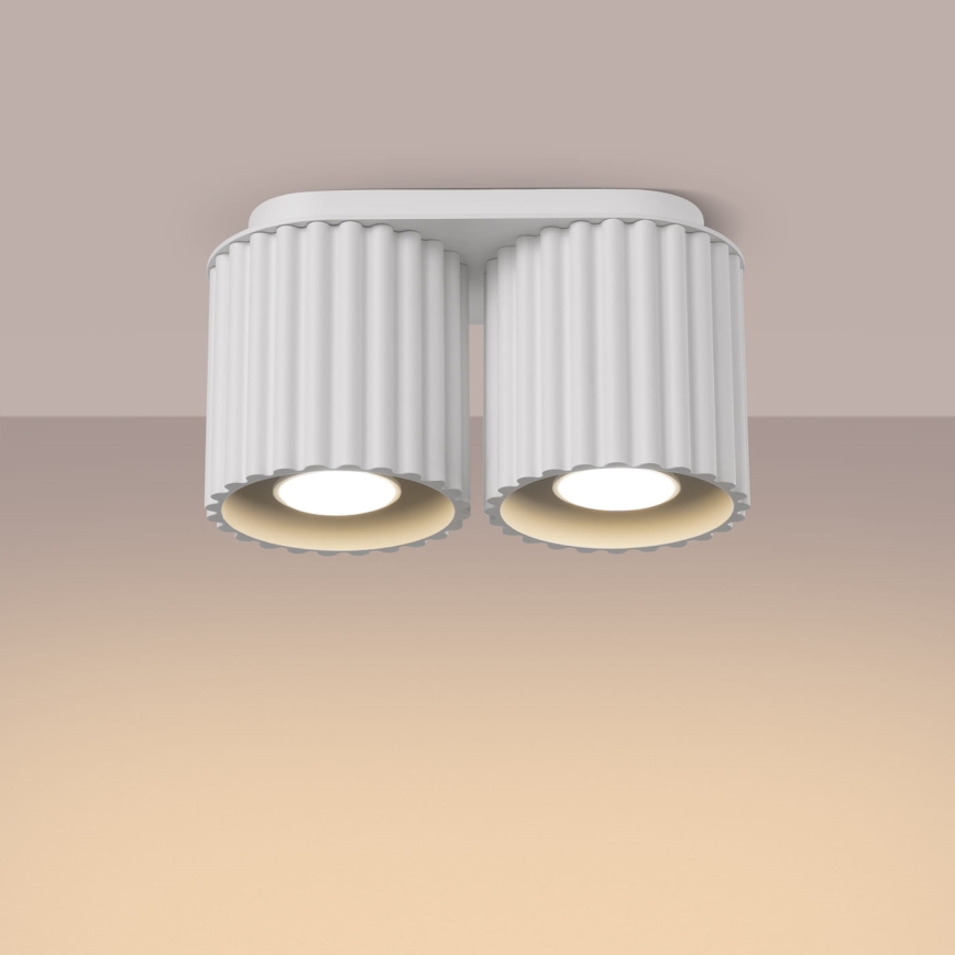 Suunatav laelamp AURA 2xGU10/10W/230V valge