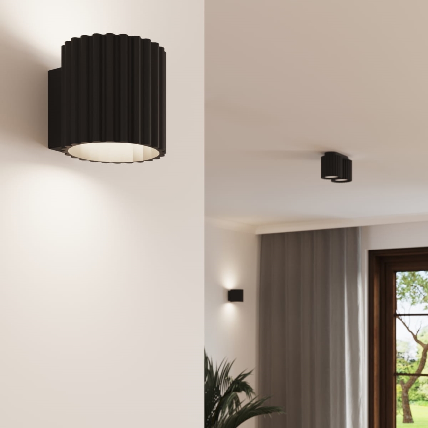 AURA suunatav laevalgusti 2xGU10/10W/230V must