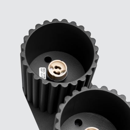 AURA suunatav laevalgusti 2xGU10/10W/230V must