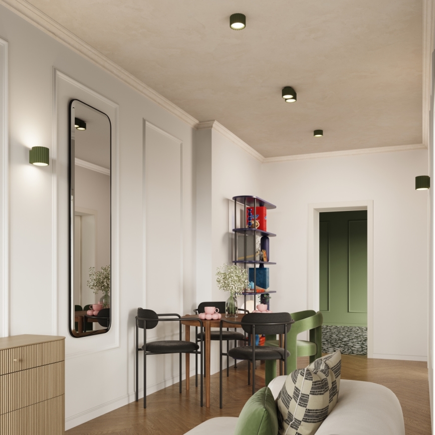 Punktvalgusti AURA 1xGX53/10W/230V 6 cm roheline