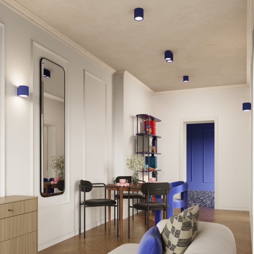 Suunavalgusti AURA 1xGU10/10W/230V 10 cm sinine