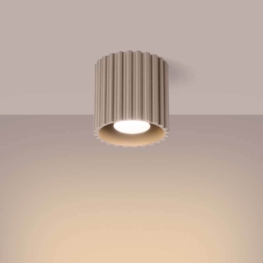 Spotvalgusti AURA 1xGU10/10W/230V 10 cm taupe