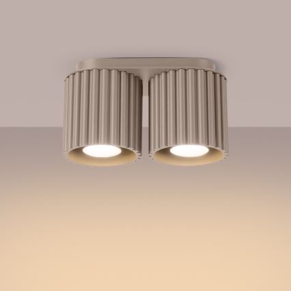 Spottvalgusti AURA 2xGU10/10W/230V taupe